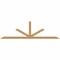 Ekena Millwork Saratoga Smooth Timber Gable Bracket, Western Red Cedar, 96"W x 28"H x 1 1/2"D x 3 1/2"F, 7/12 Pitch GBW096X28X0204SAR00SWR - alternate 1